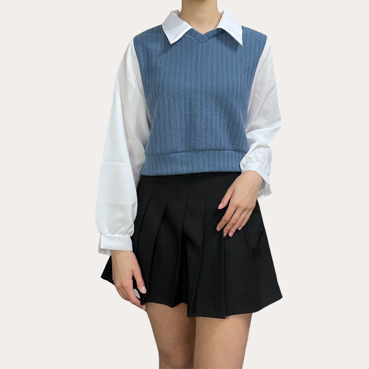 Classic 2 in 1 Collar Blouse